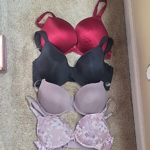 Elegant Women's Intimates Set - Red, Black, and Purple